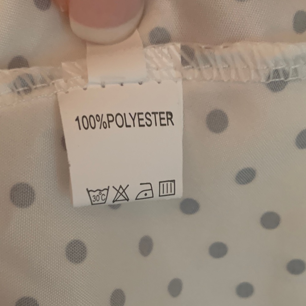 Elegant Polka Dot Maxi Dress (White & Black) - Picture 15 of 16